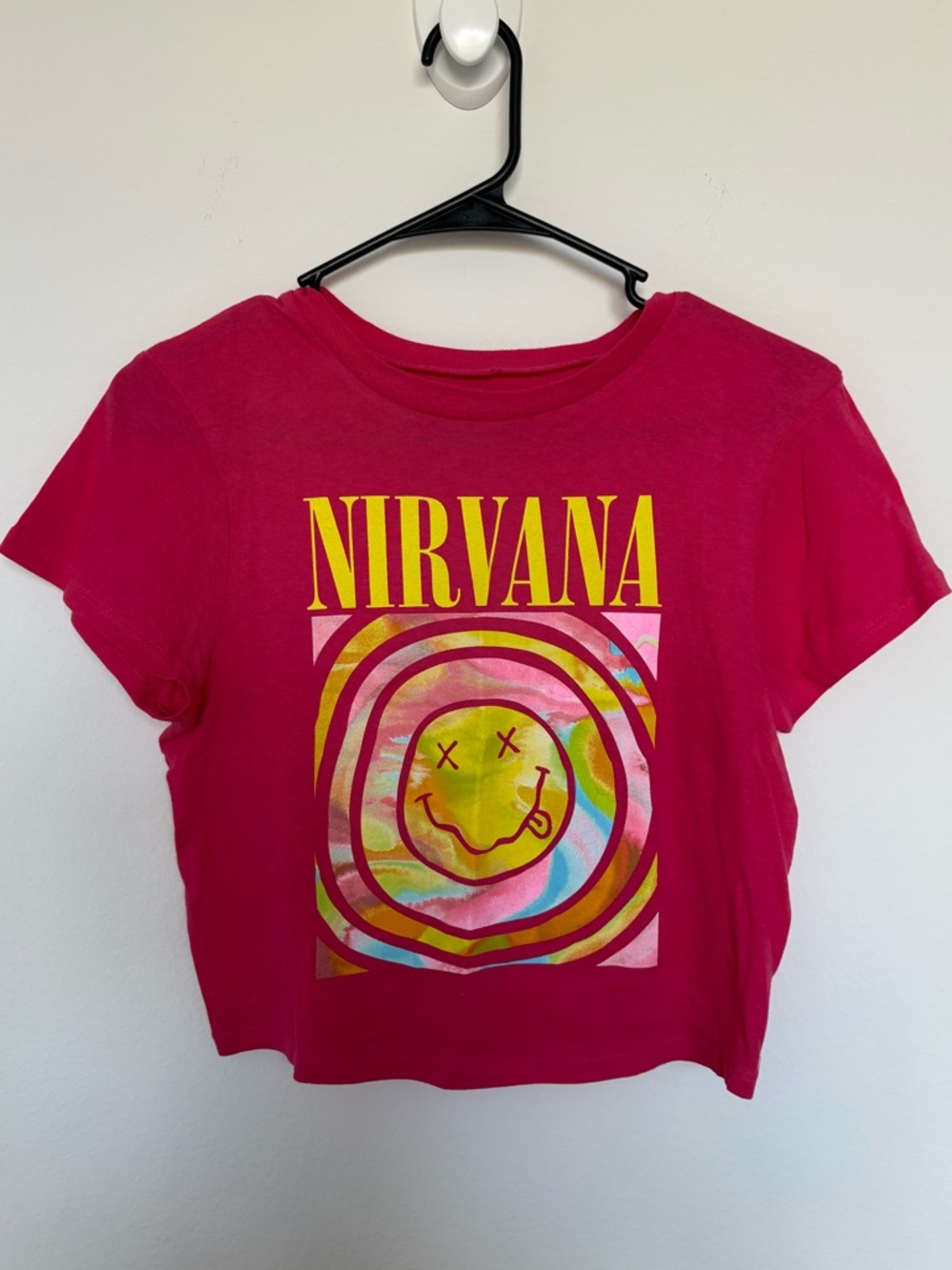 NIRVANA Hot Pink Short Sleeve Mini Graphic Tee